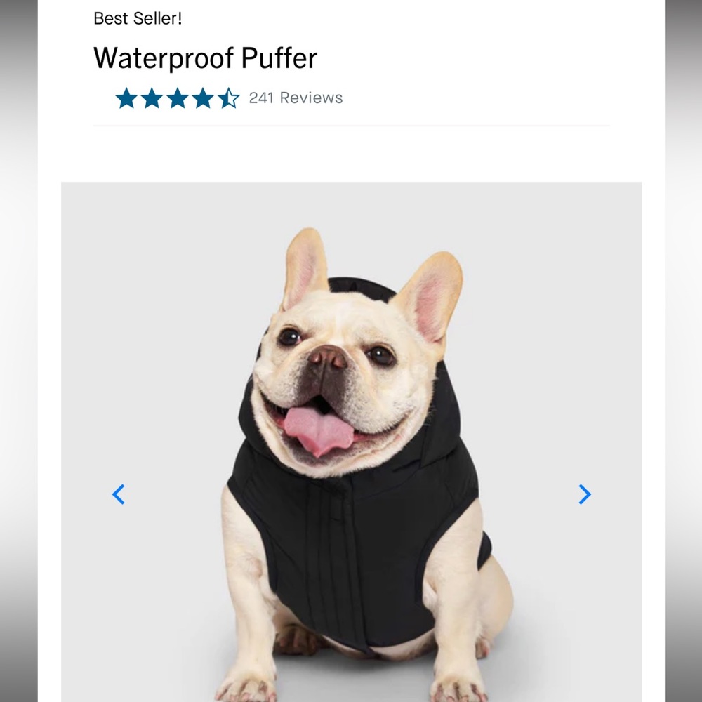 NWT Canada Pooch waterproof puffer size 18